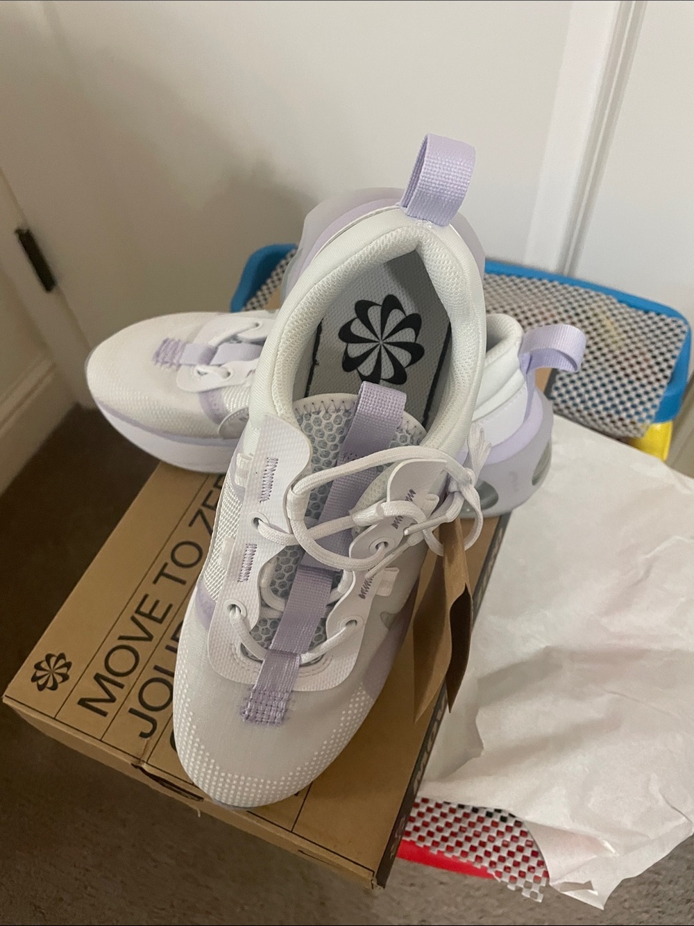 Nike Women’s White and Lavender Athletic Sneakers